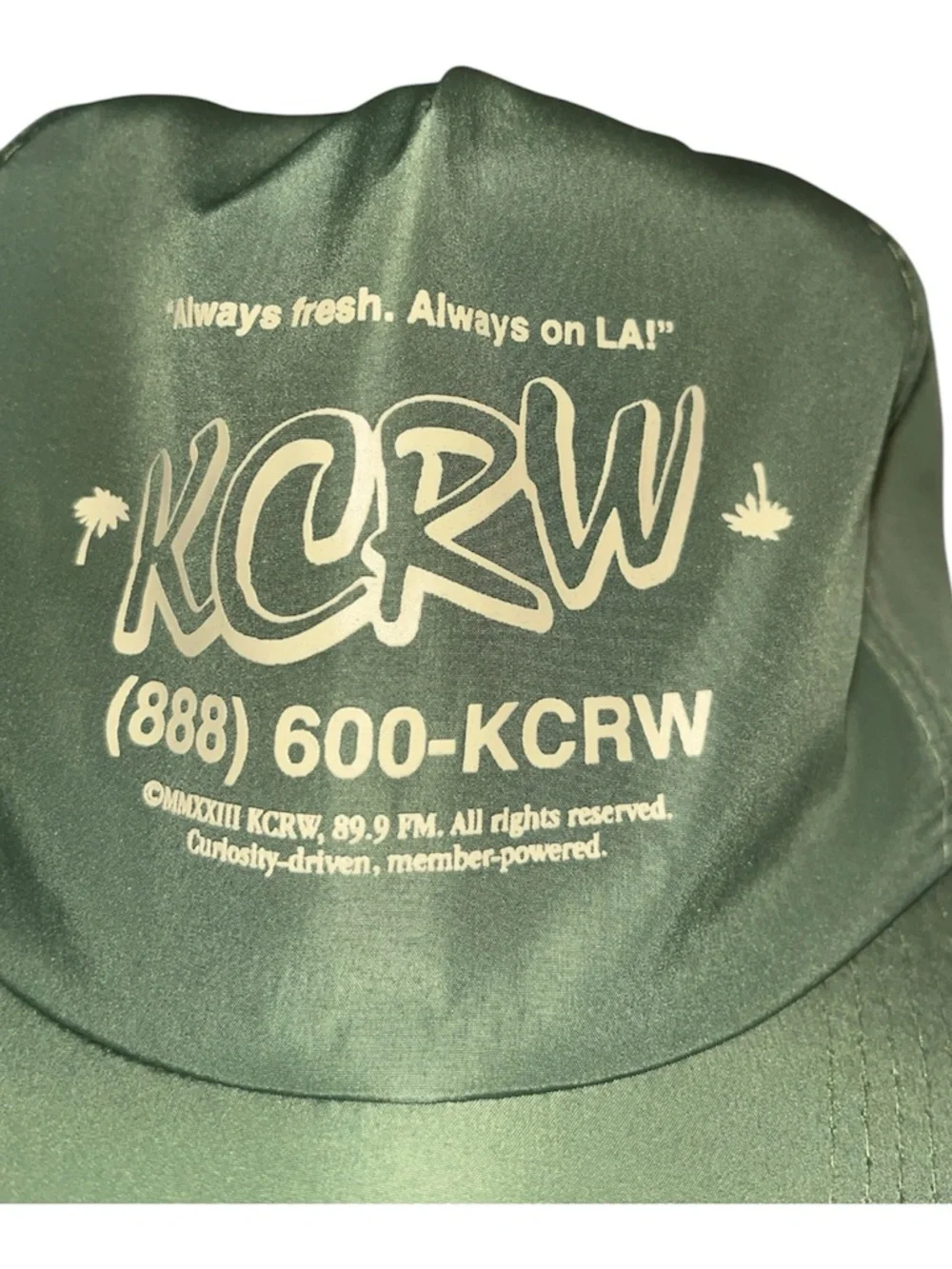 Vintage Los Angeles KCRW 89.9 FM radio station hat